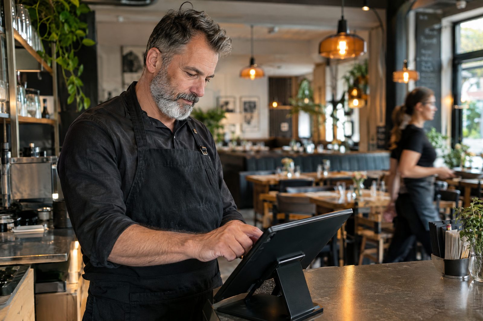 Gastronom an der Kasse